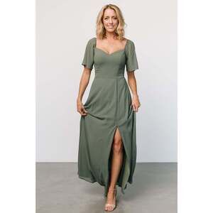 Baltic Born Sierra Sweetheart Maxi Dress | Dark Sage Size L